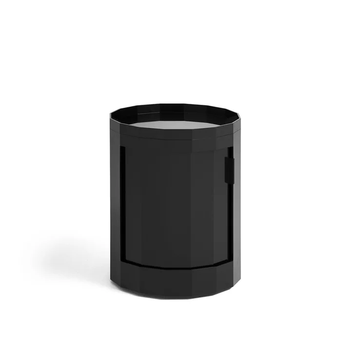 Facet Cabinet with feet and castors, low, anthracite by HAY