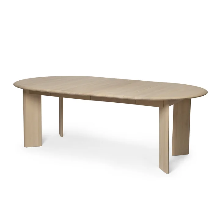 Ferm Living - Bevel Extending table, beech white oiled