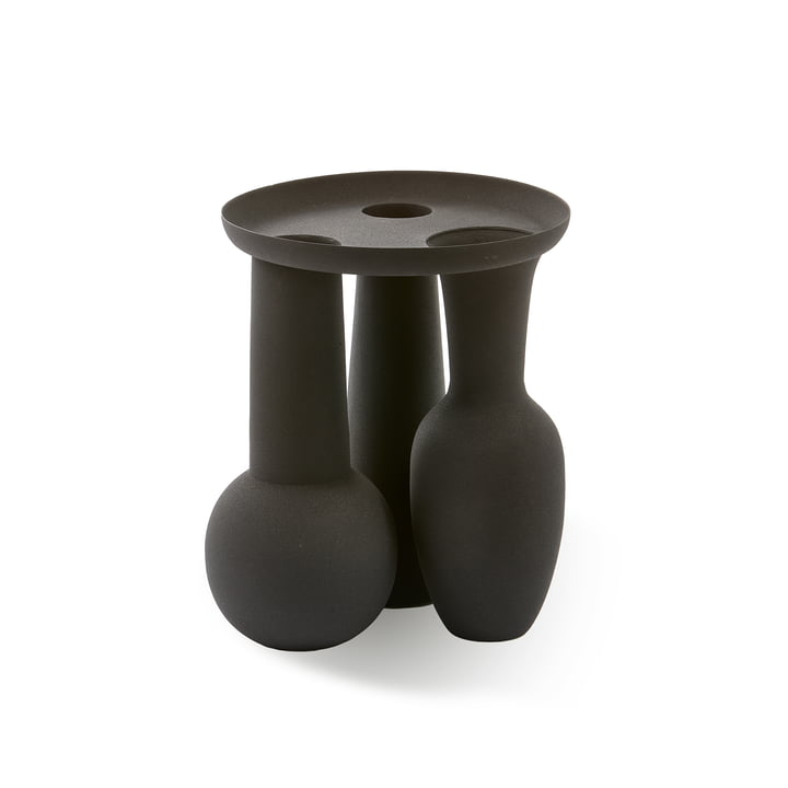 Pols Potten - Roman Vase & Plate, black