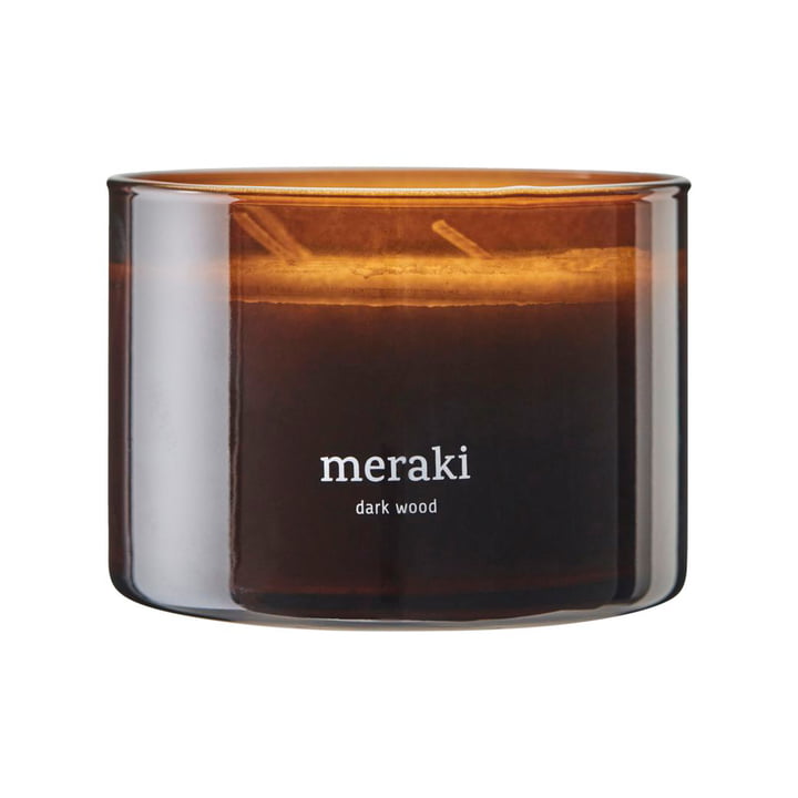 Meraki - Scented candle, Ø 10 cm, dark wood