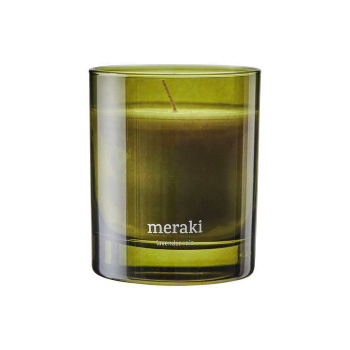 Meraki - Scented candle, Ø 8 cm, Lavender rain