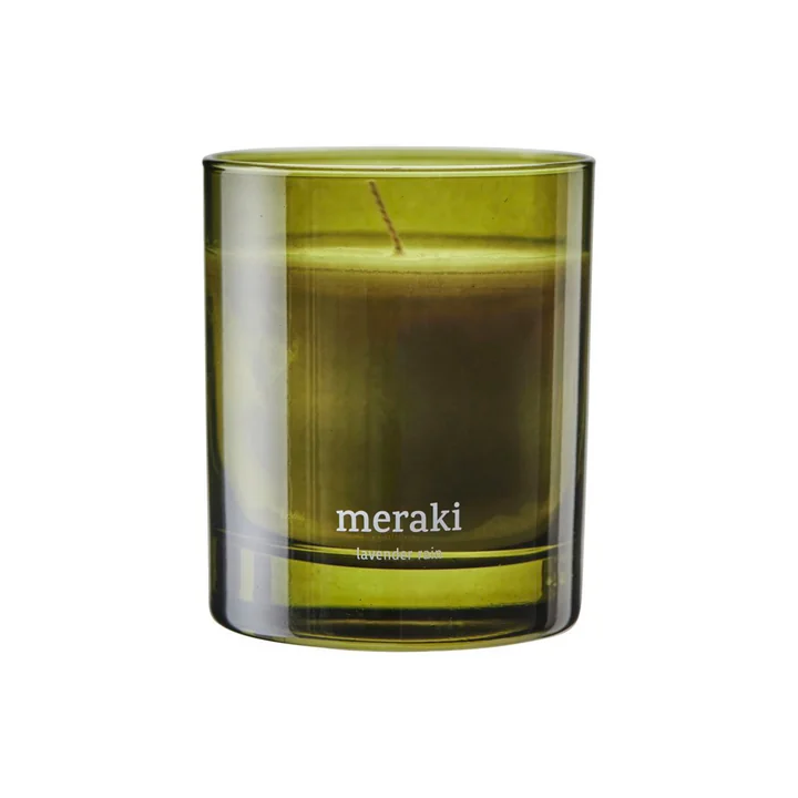 Meraki - Scented candle, Ø 8 cm, Lavender rain
