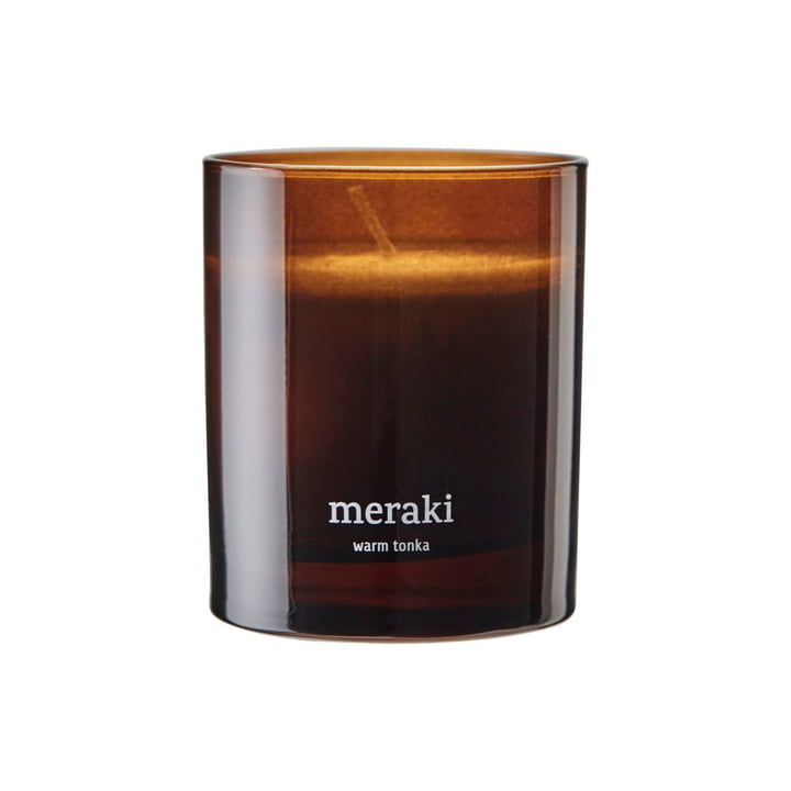 Meraki - Scented candle, Ø 8 cm, Warm tonka