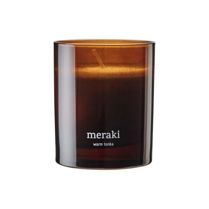 Meraki - Scented candle, Ø 8 cm, Warm tonka