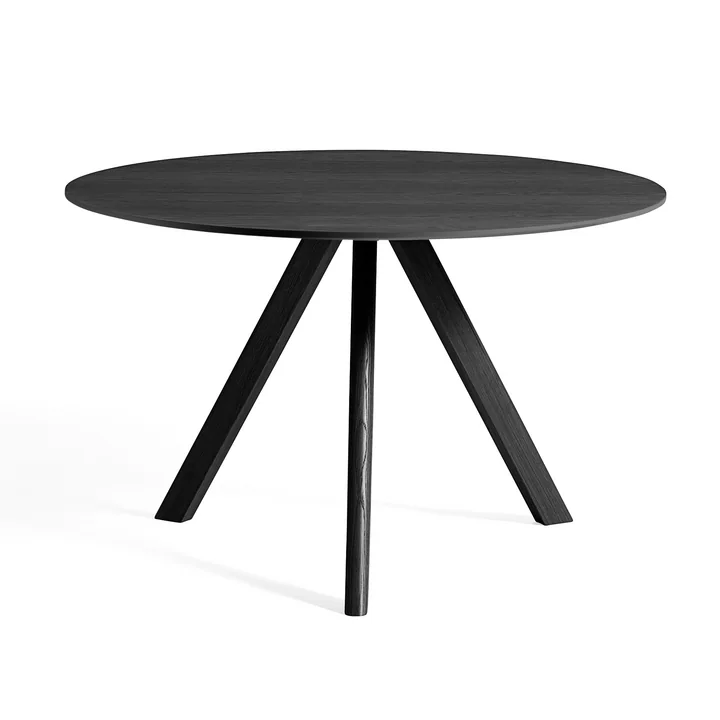 HAY - Copenhague CPH20 2. 0 Table Ø 120 cm, black lacquered oak
