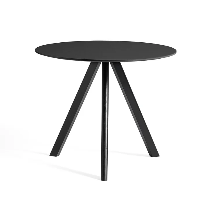 HAY - Copenhague CPH20 2. 0 Table Ø 90 cm, black / linoleum black