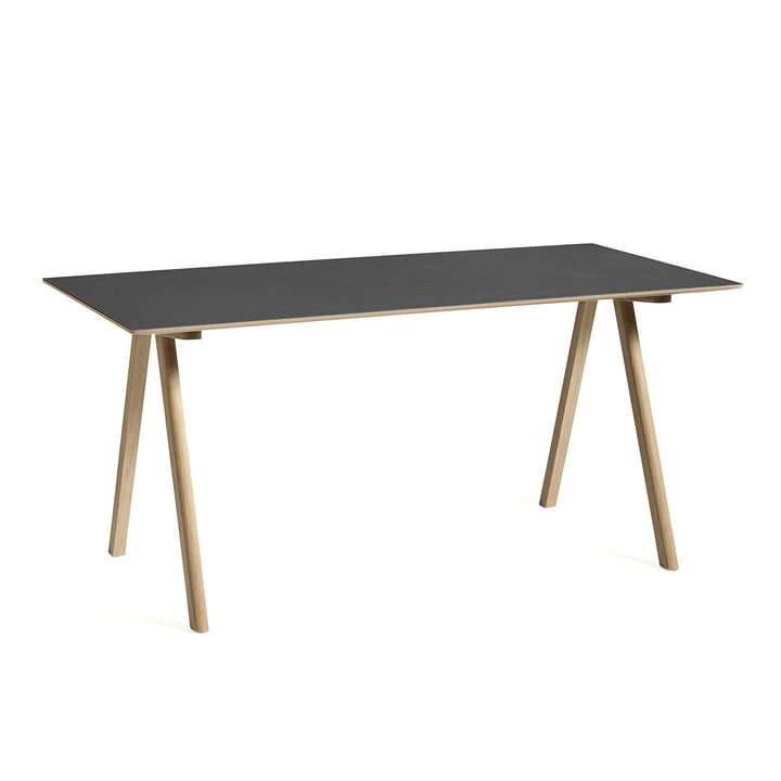 Hay - Copenhague CPH10 2. 0 Table, 160 x 80 cm, lacquered oak / black