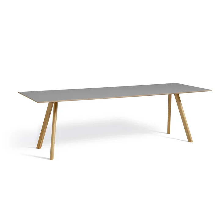 HAY - Copenhague CPH30 2. 0 Dining table 250 x 90 cm, lacquered oak / gray linoleum