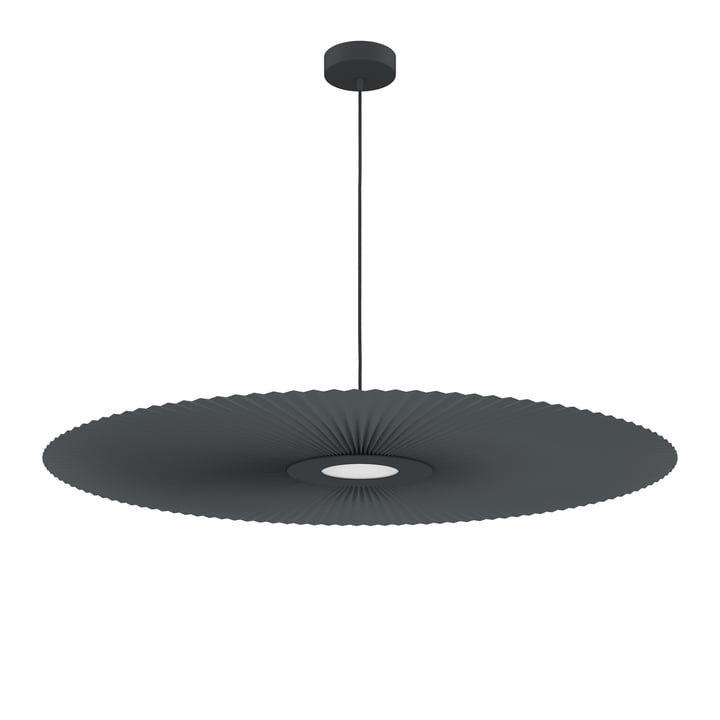 Hartô - Carmen LED pendant light L, Ø 120 cm, slate gray (RAL 7016)