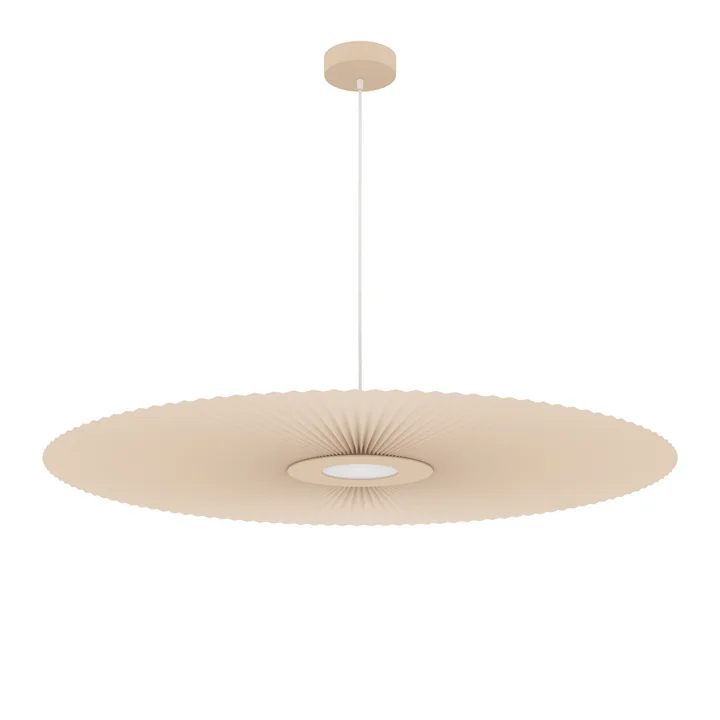 Hartô - Carmen LED pendant light L, Ø 120 cm, golden sand (RAL 1015)