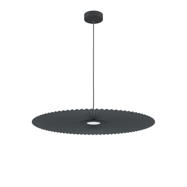 Hartô - Carmen LED pendant light M, Ø 90 cm, slate gray (RAL 7016)