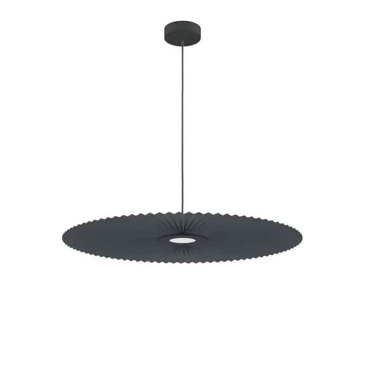Hartô - Carmen LED pendant light M, Ø 90 cm, slate gray (RAL 7016)