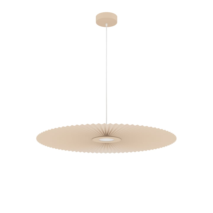 Hartô - Carmen LED pendant light M, Ø 90 cm, golden sand (RAL 1015)