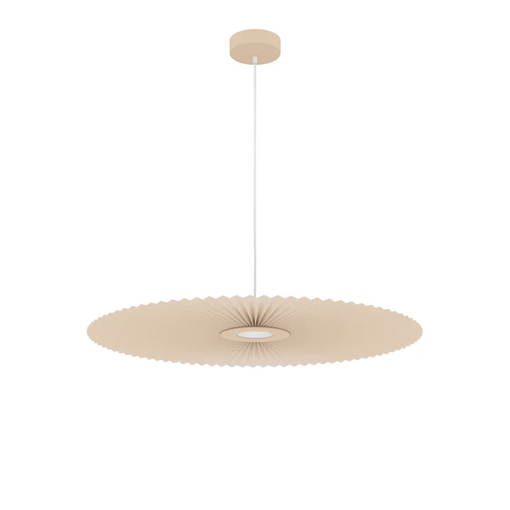 Hartô - Carmen LED pendant light M, Ø 90 cm, golden sand (RAL 1015)