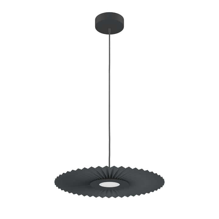 Hartô - Carmen LED pendant light S, Ø 50 cm, slate gray (RAL 7016)