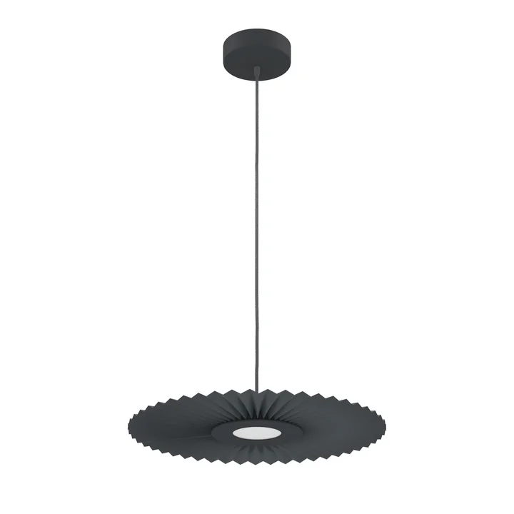 Hartô - Carmen LED pendant light S, Ø 50 cm, slate gray (RAL 7016)