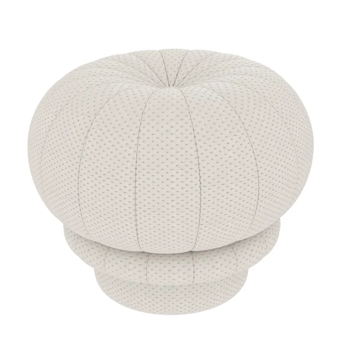 Hartô - Claudie pouf, Ø 55 x H 46 cm, pearl