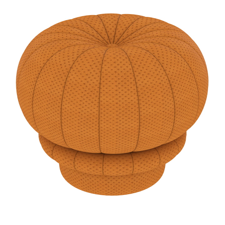 Hartô - Claudie pouf, Ø 55 x H 46 cm, ochre