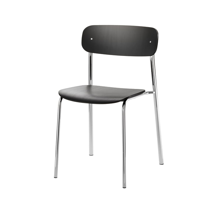 Thonet - S 243 Chair, chrome / black stained beech (TP 29)