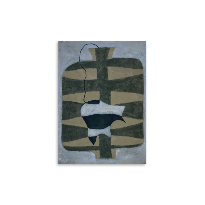 Paper Collective - Blue Lilly Poster, 30 x 40 cm