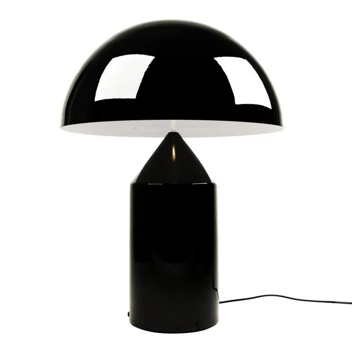 Atollo table lamp 233, black RAL 9005 / inside white RAL 9003 from Oluce