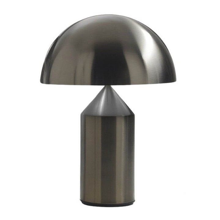 Oluce - Atollo table lamp 233, satin black nickel / inside white RAL 9003