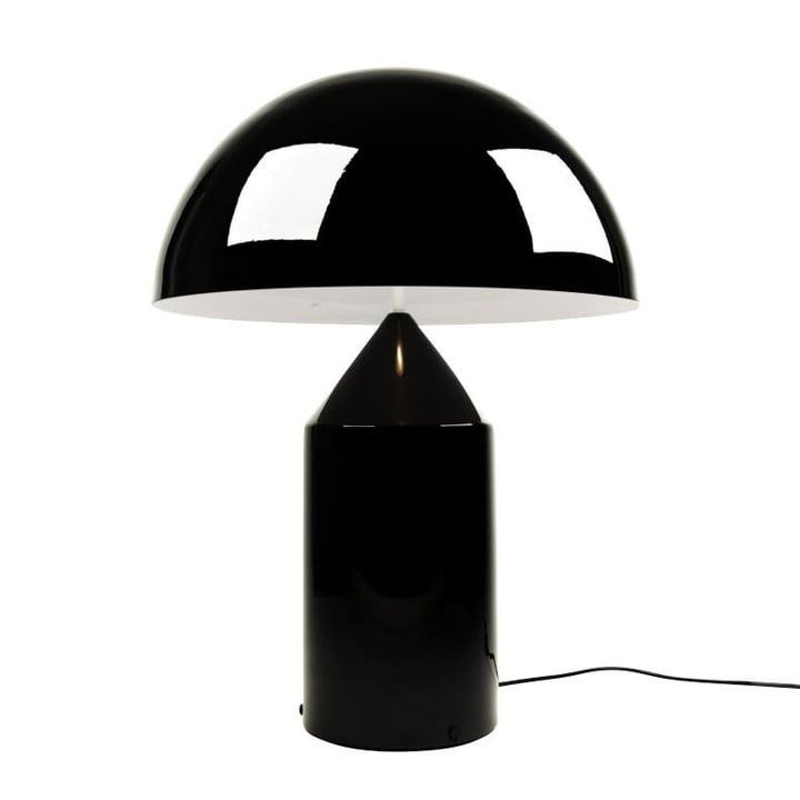 Oluce - Atollo table lamp 239, black RAL 9005 / inside white RAL 9003