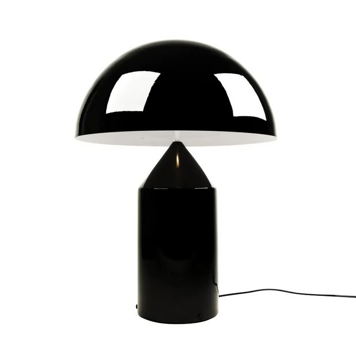 Oluce - Atollo table lamp 239, black RAL 9005 / inside white RAL 9003