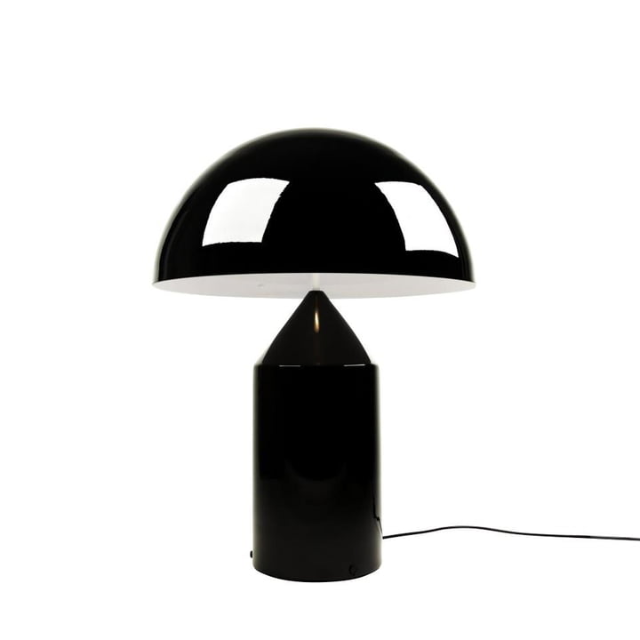 Oluce - Atollo table lamp 238, black RAL 9005 / inside white RAL 9003