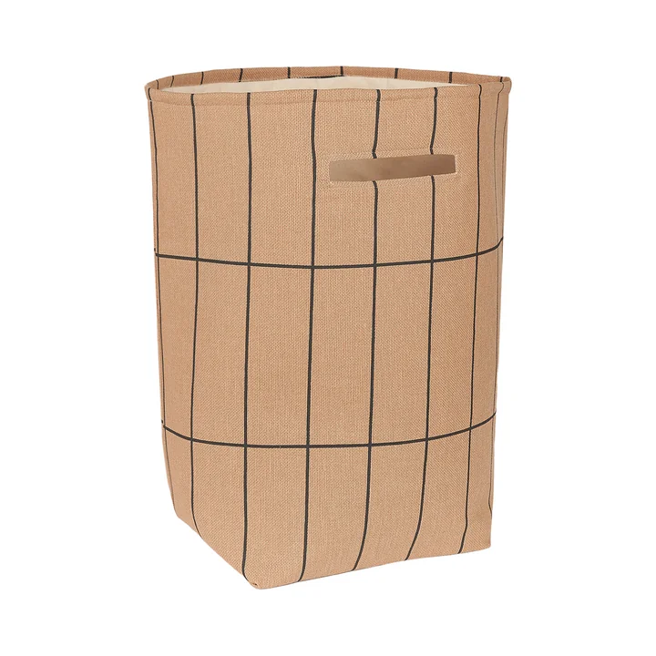 Nobodinoz - Vibes storage basket, large, brown / black