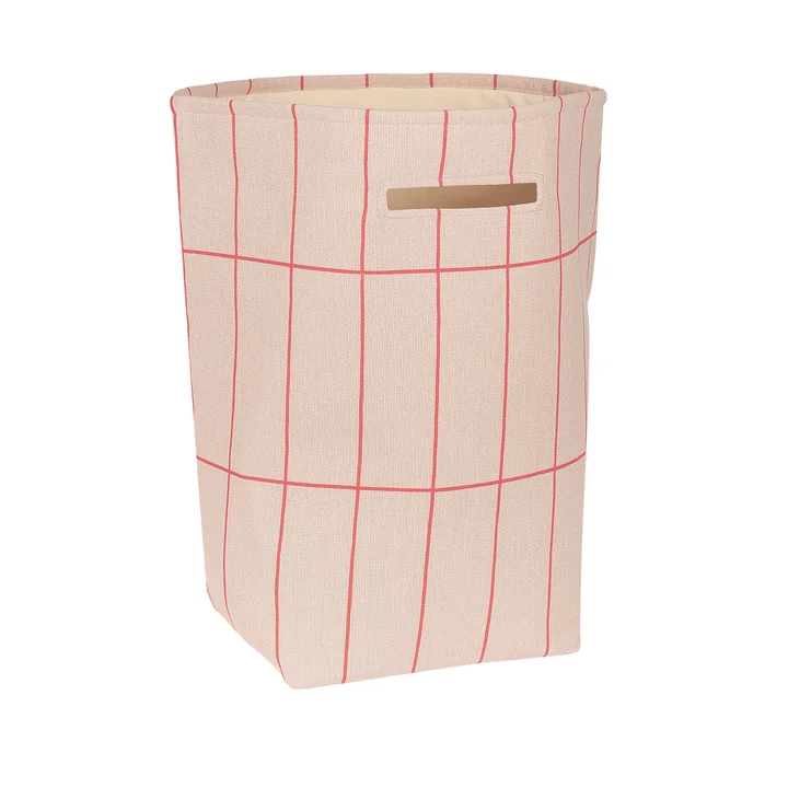 Nobodinoz - Vibes storage basket, large, pink / red