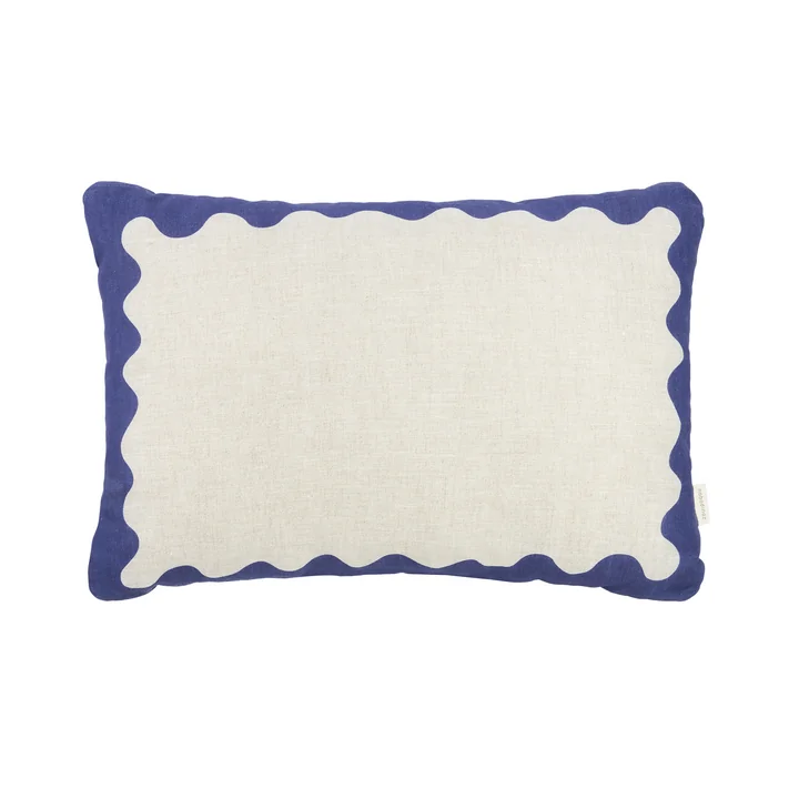 Nobodinoz - Vibes cushion L, 45 x 30 cm, blue