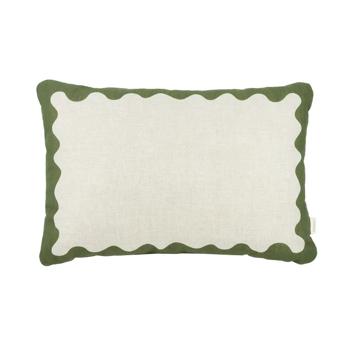 Nobodinoz - Vibes cushion L, 45 x 30 cm, green