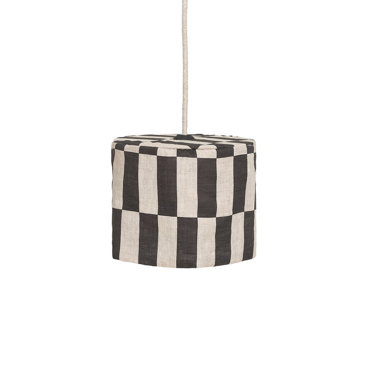 Nobodinoz - Vibes lampshade, Ø 20 cm, linen, black