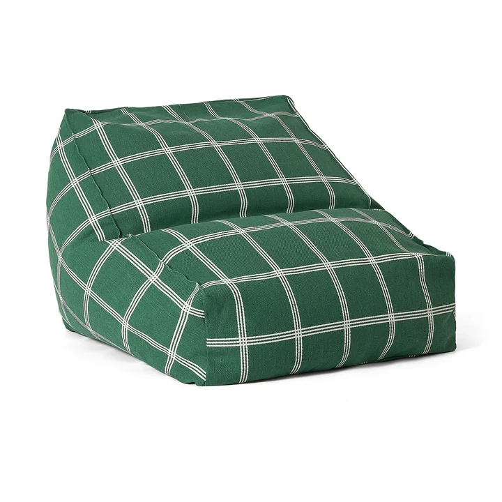 Nobodinoz - Vibes beanbag, L 74 x H 40 cm, green / white