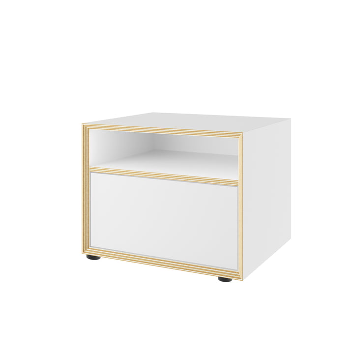 Müller Small Living - Vertiko small chest of drawers with large drawer at the bottom, white