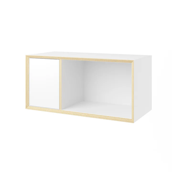 Müller Small Living - Vertiko Sixteen shelf unit, door left, white