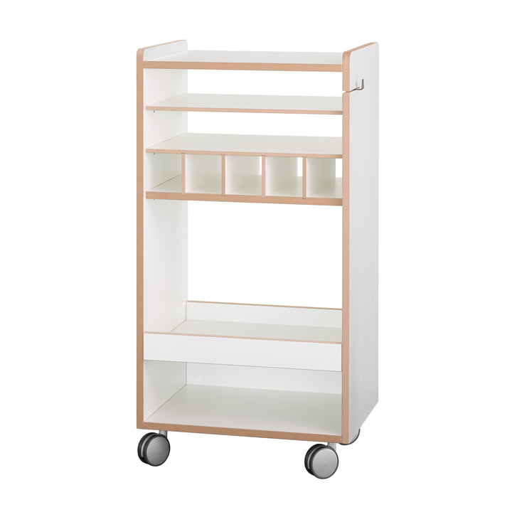 Tojo - Fahrbar Trolley, with bottle insert, horizontal, white