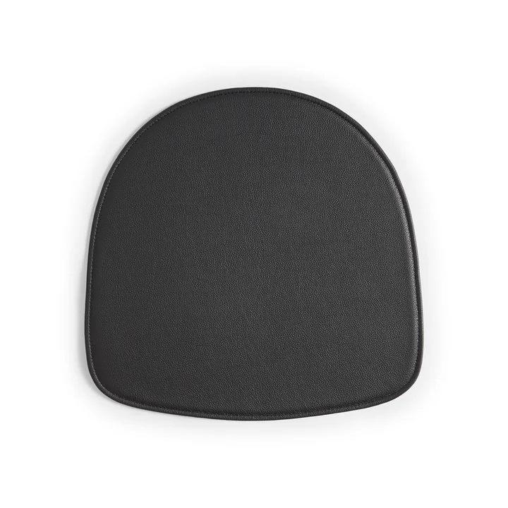 HAY - Seat cushion for AAC chair with armrest, black leather (Scozia)