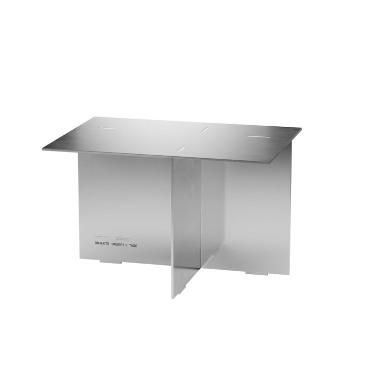 Novak side table, polished stainless steel by OUT Objekte unserer Tage