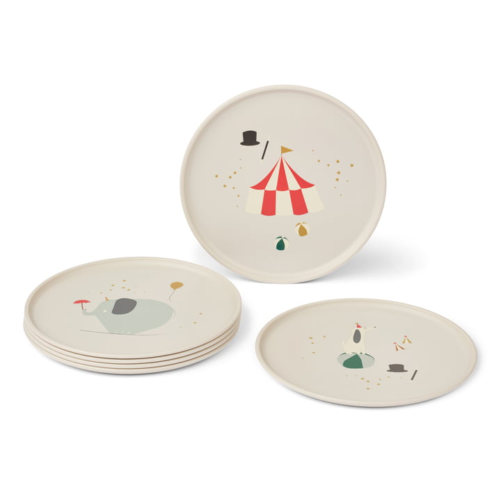 LIEWOOD - Remco plate, Circus, sandy (set of 6)