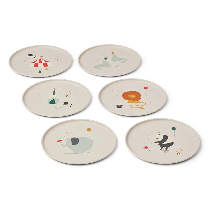 LIEWOOD - Remco plate, Circus, sandy (set of 6)