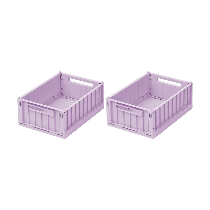 LIEWOOD - Weston Storage box, 25 x 18 x 9.5 cm, light lavender (set of 2)