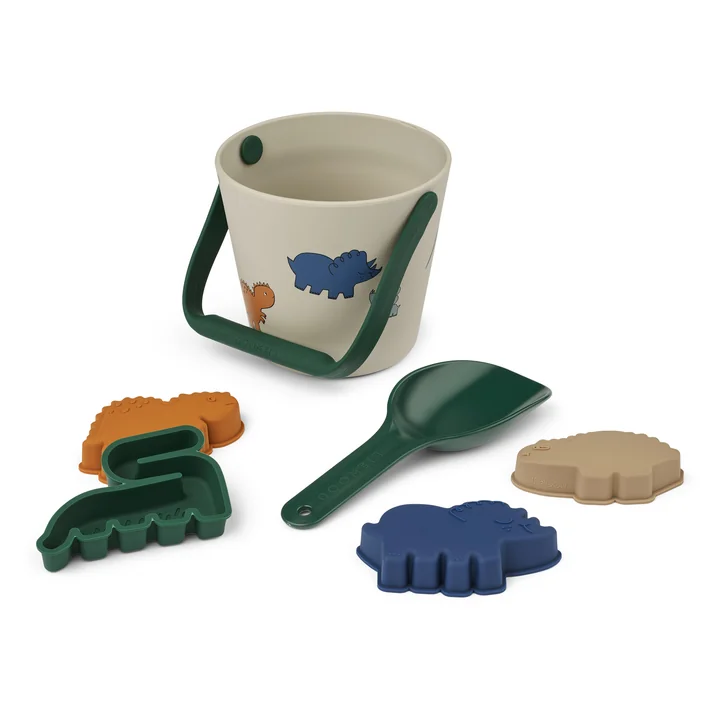 LIEWOOD - Gilma beach set, Dino, mist (6 pcs.)