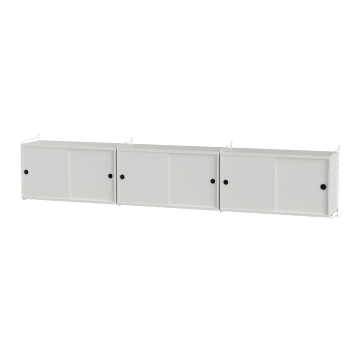 String - Wall cabinet, 240 x 50 x 30 cm, white / white