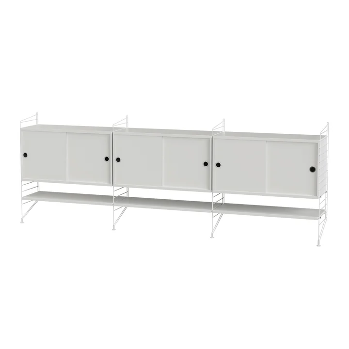String - Sideboard, 240 x 85 x 30 cm, white / white
