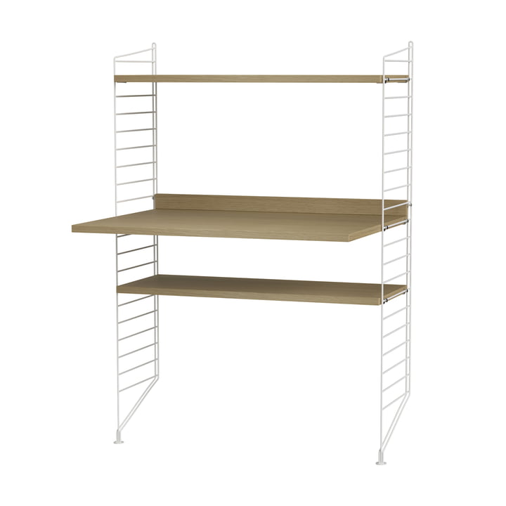 String - Workstation combination, 78 x 115 x 58 cm, oak / white