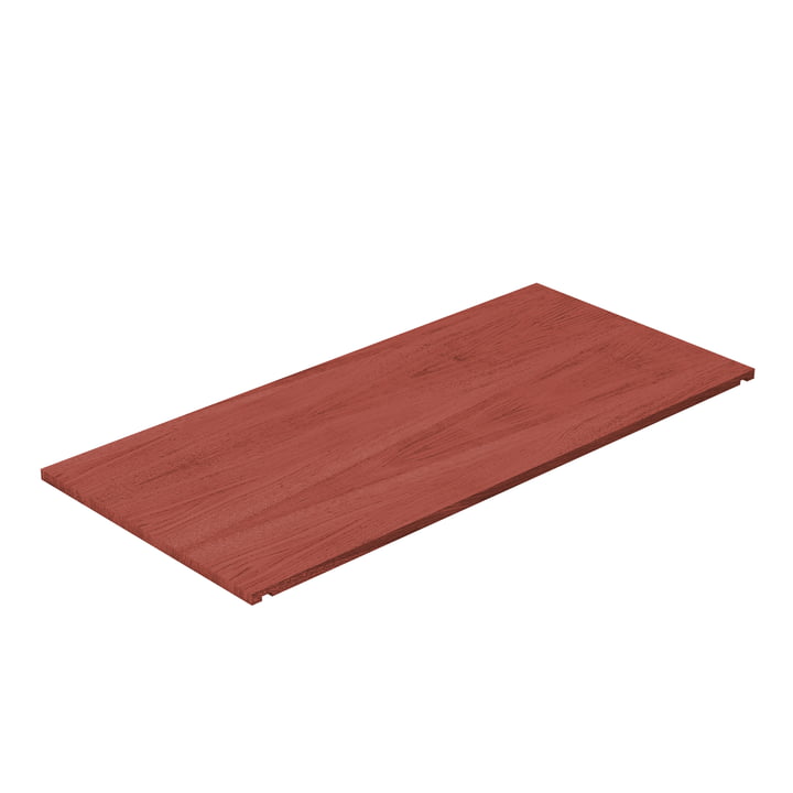 Moebe - Lid for storage box, 28 x 60 cm, oak / earthy red