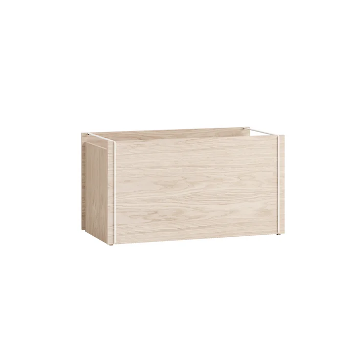 Moebe - Storage box, oak / warm gray