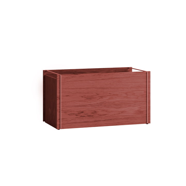 Moebe - Storage box, oak / earthy red